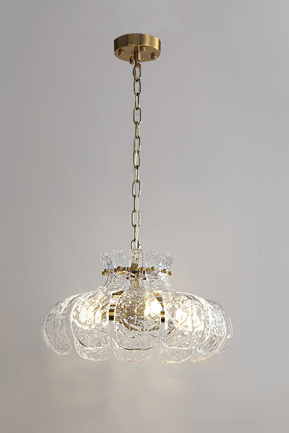 Modern Petal Ice Glass Pendant Light - view 7 | everlamps