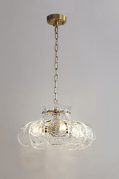 Modern Petal Ice Glass Pendant Light - view 7 | everlamps