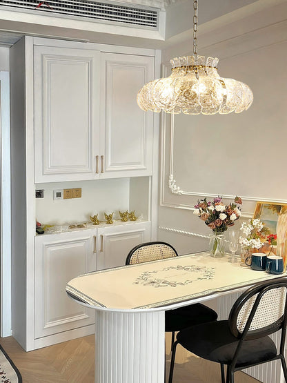 Modern Petal Ice Glass Pendant Light - view 2 | everlamps