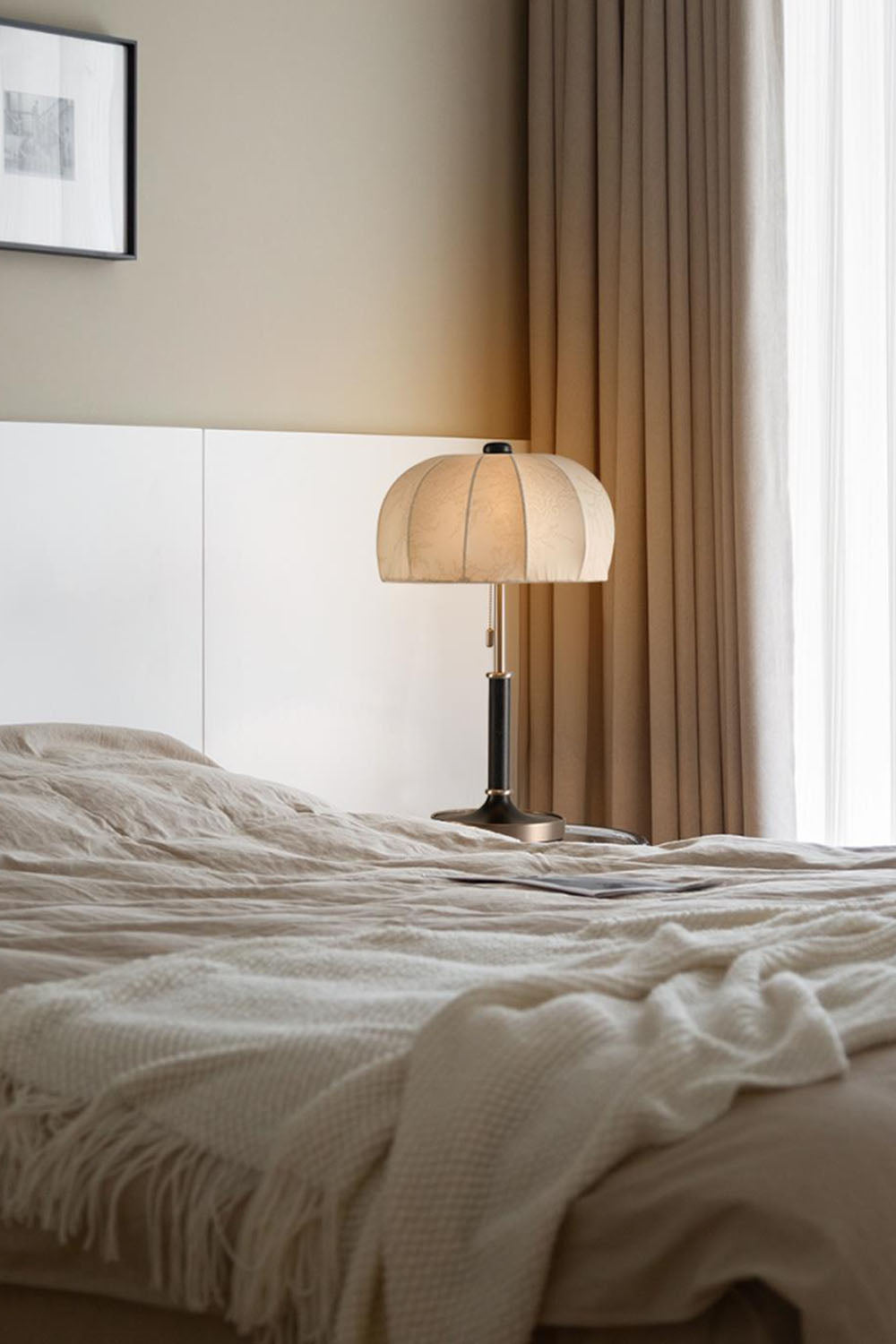 Petal Soft-Shade Pull-Cord Table Lamp - view 7 | everlamps