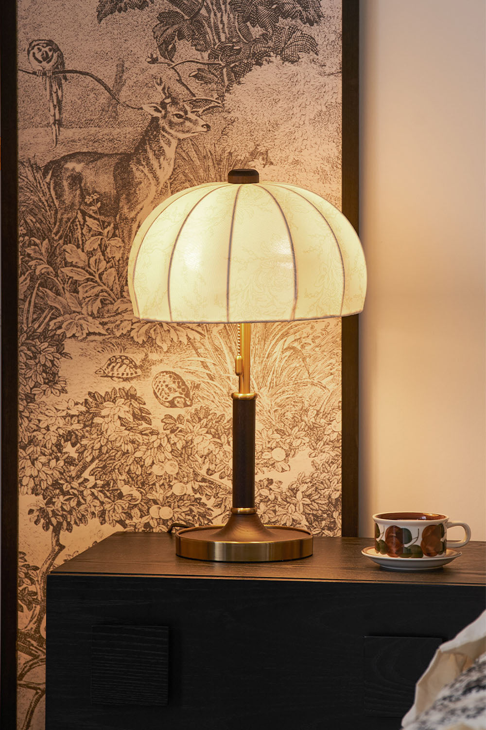 Petal Soft-Shade Pull-Cord Table Lamp - view 3 | everlamps
