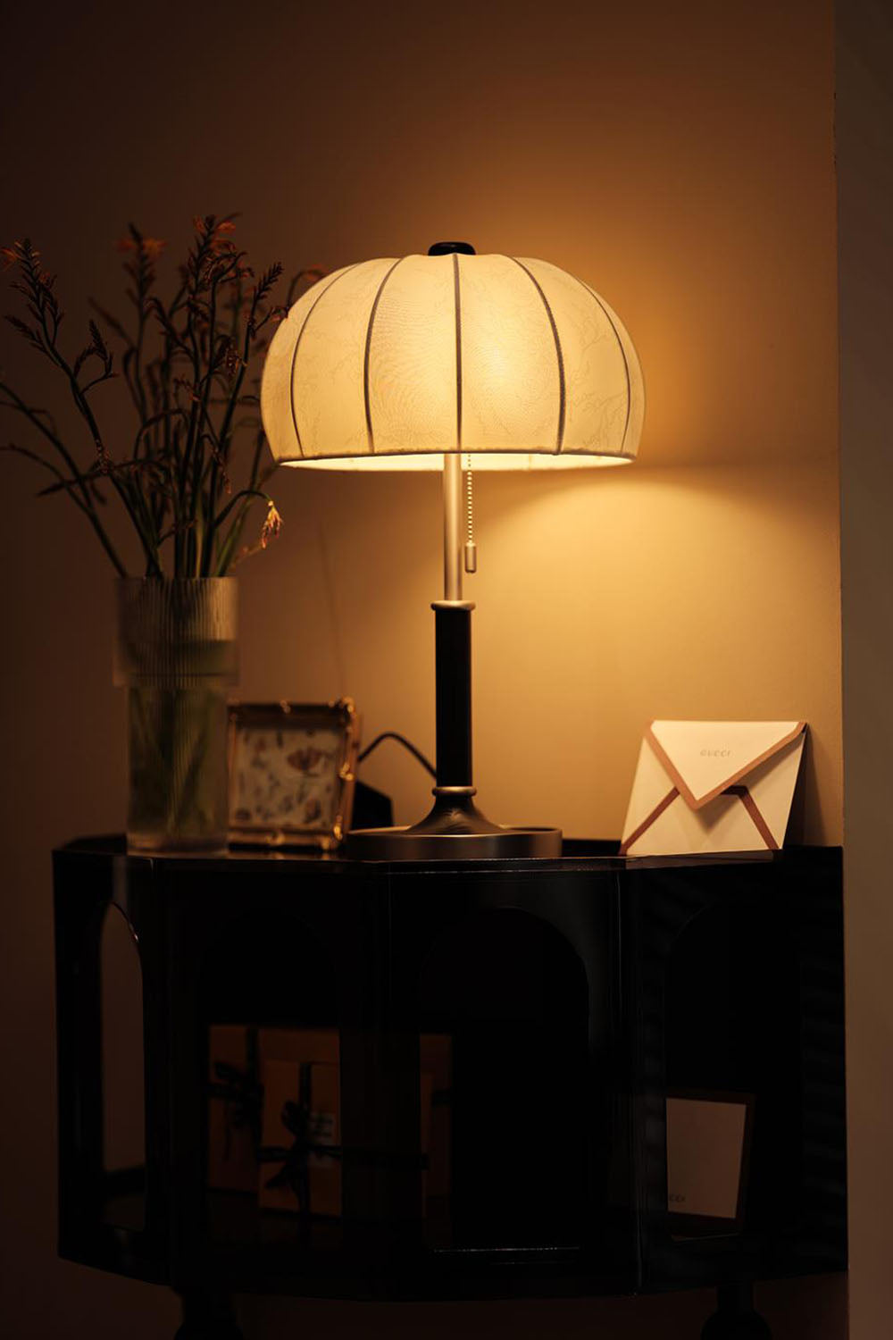 Petal Soft-Shade Pull-Cord Table Lamp - view 4 | everlamps
