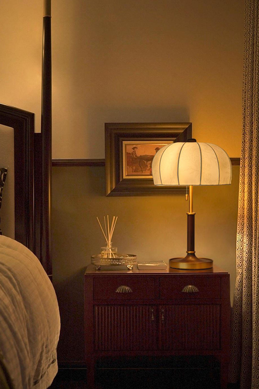Petal Soft-Shade Pull-Cord Table Lamp - view 5 | everlamps