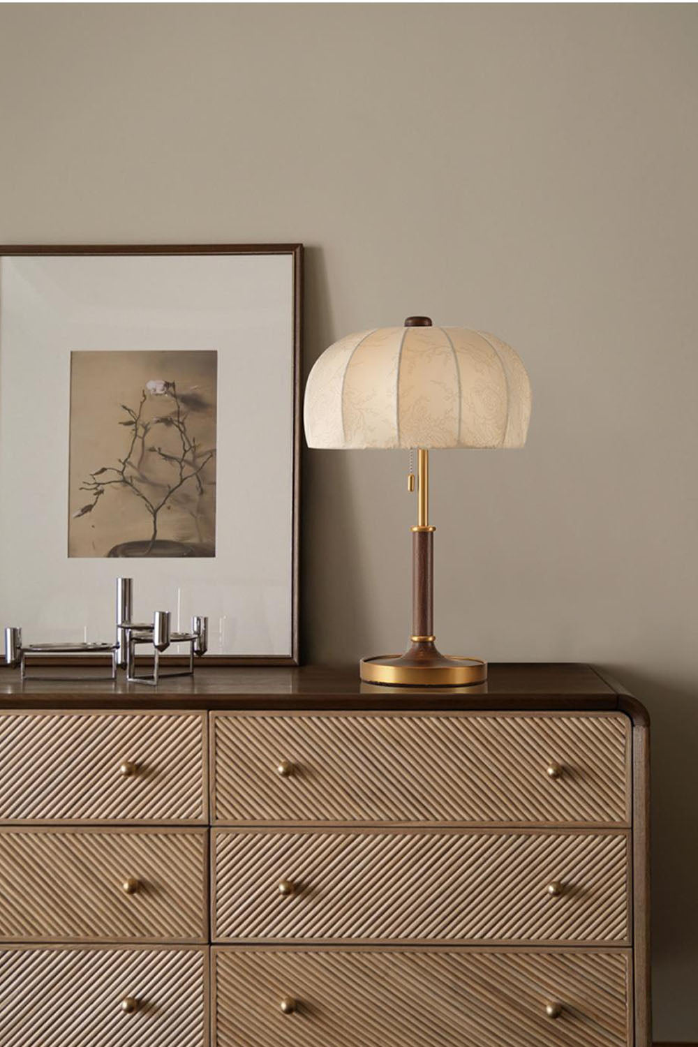 Petal Soft-Shade Pull-Cord Table Lamp - view 6 | everlamps