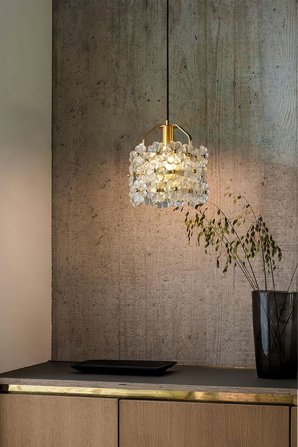 Petit Floral Glass Pendant Lamp - everlamps