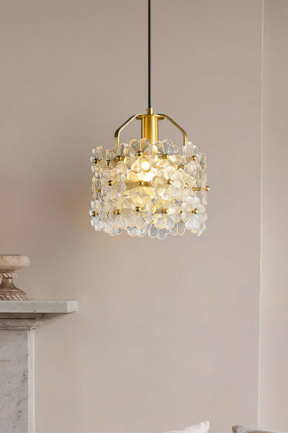 Petit Floral Glass Pendant Lamp - everlamps