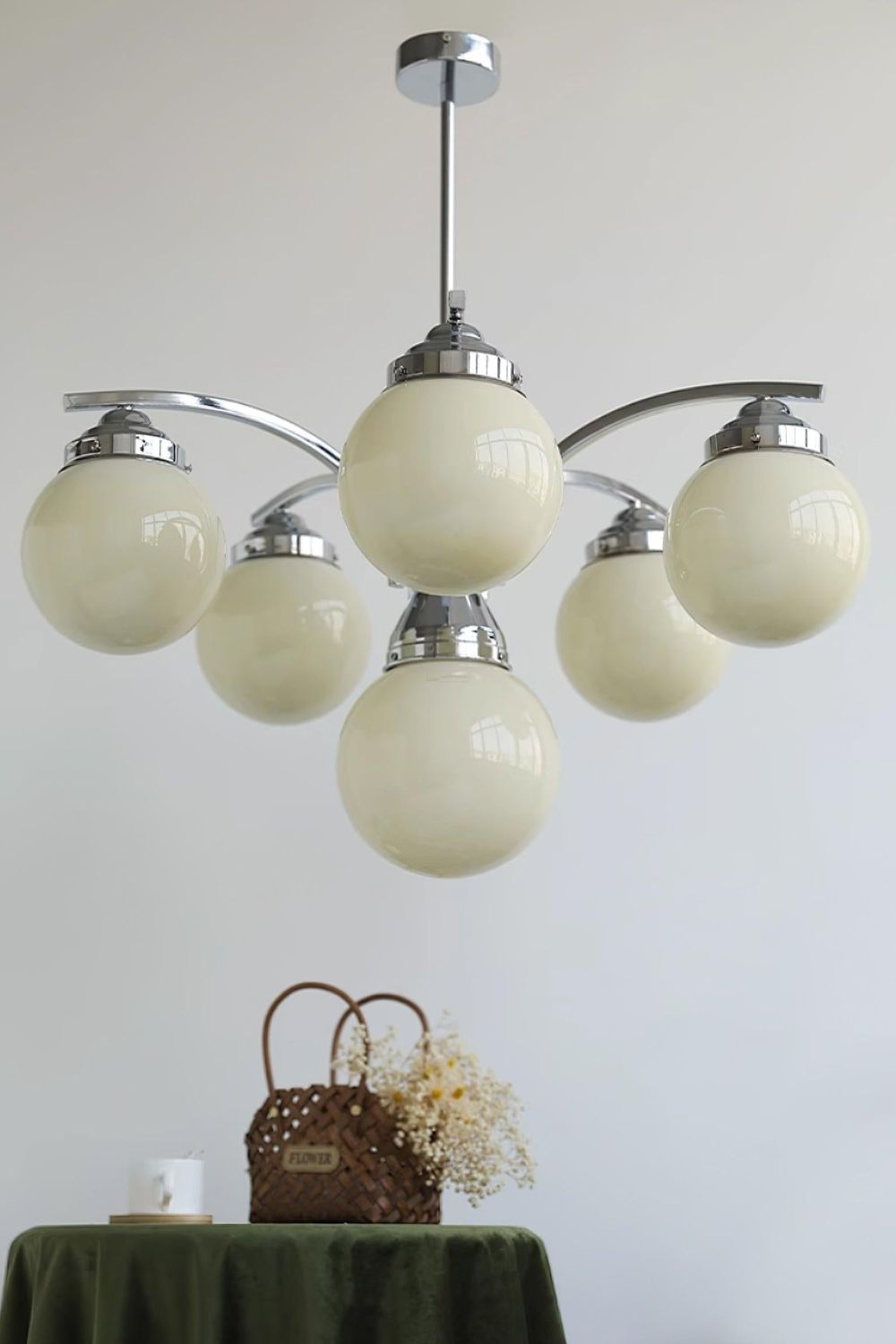 Pink Globe Modern Chandelier - view 8 | everlamps