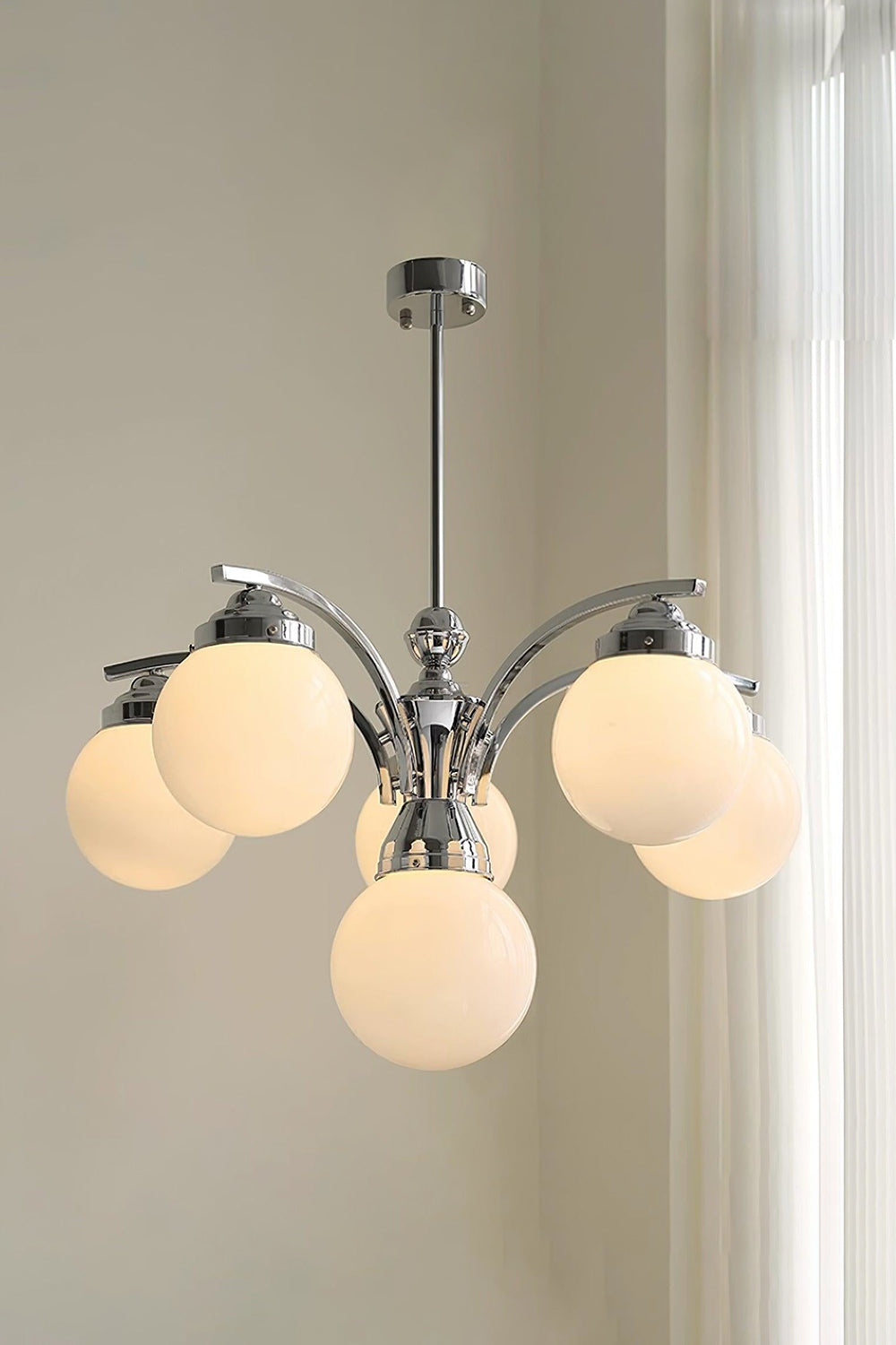 Pink Globe Modern Chandelier - view 12 | everlamps
