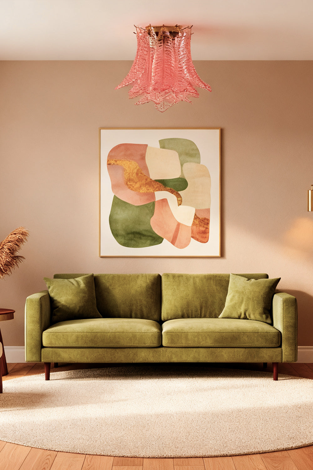 Pink Art Felci Glass Ceiling Light - view 6 | everlamps