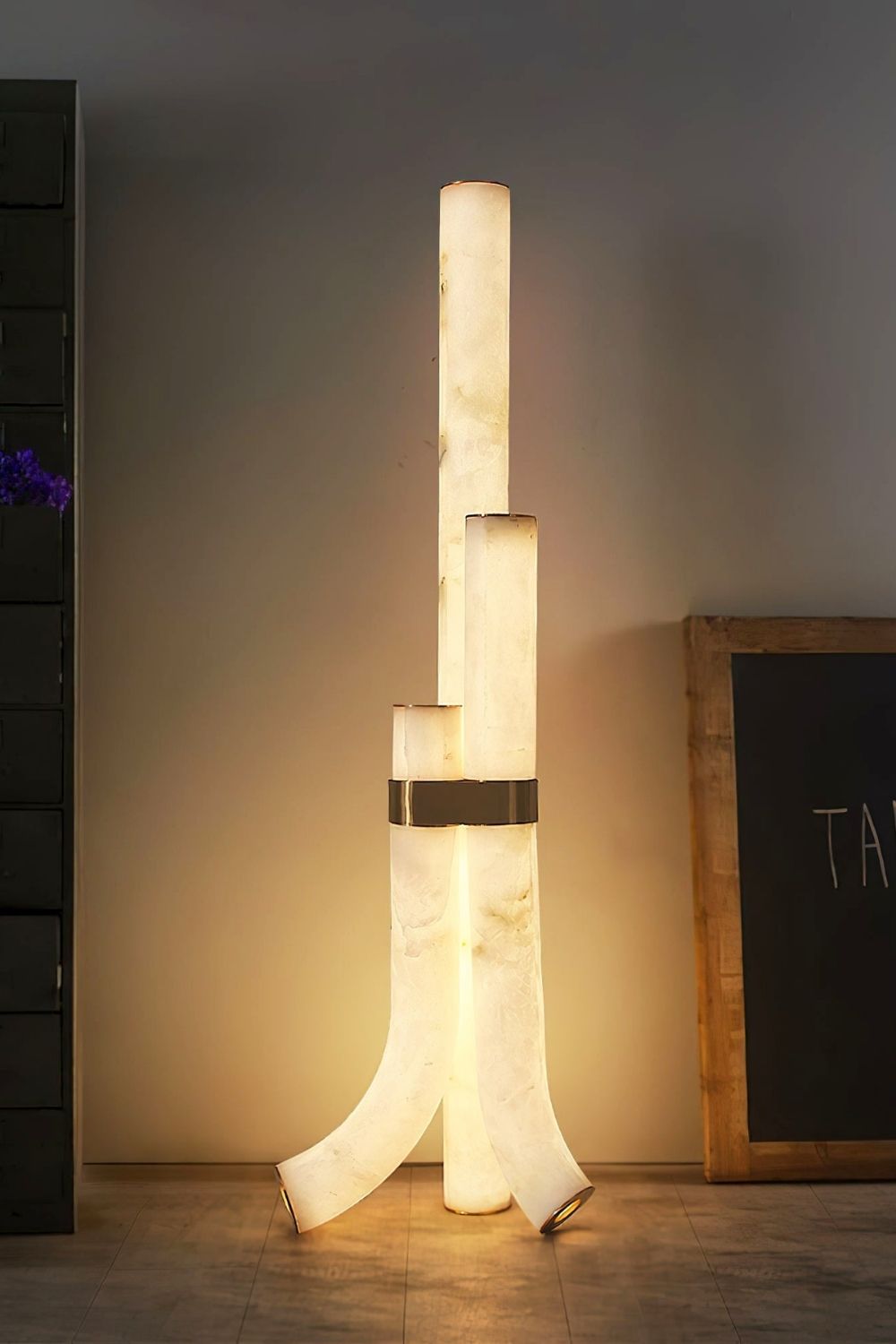 Piped Alabaster Floor Lamp - view 6 | everlamps