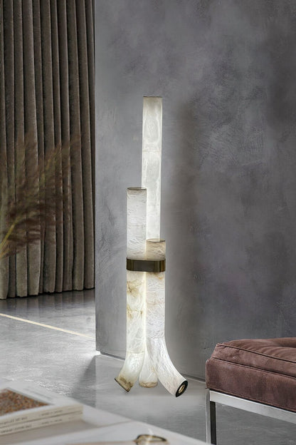 Piped Alabaster Floor Lamp - view 12 | everlamps