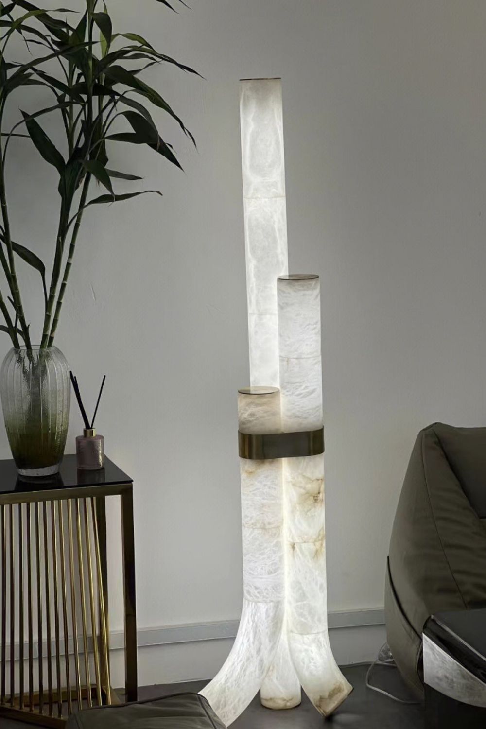 Piped Alabaster Floor Lamp - view 13 | everlamps