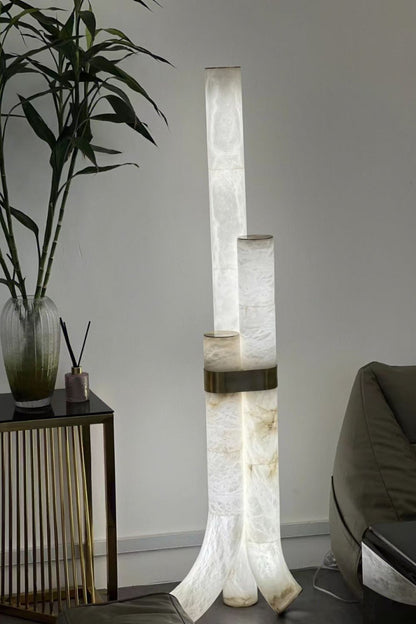Piped Alabaster Floor Lamp - view 13 | everlamps