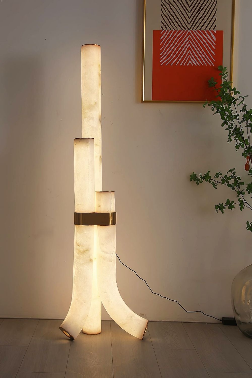 Piped Alabaster Floor Lamp - view 5 | everlamps