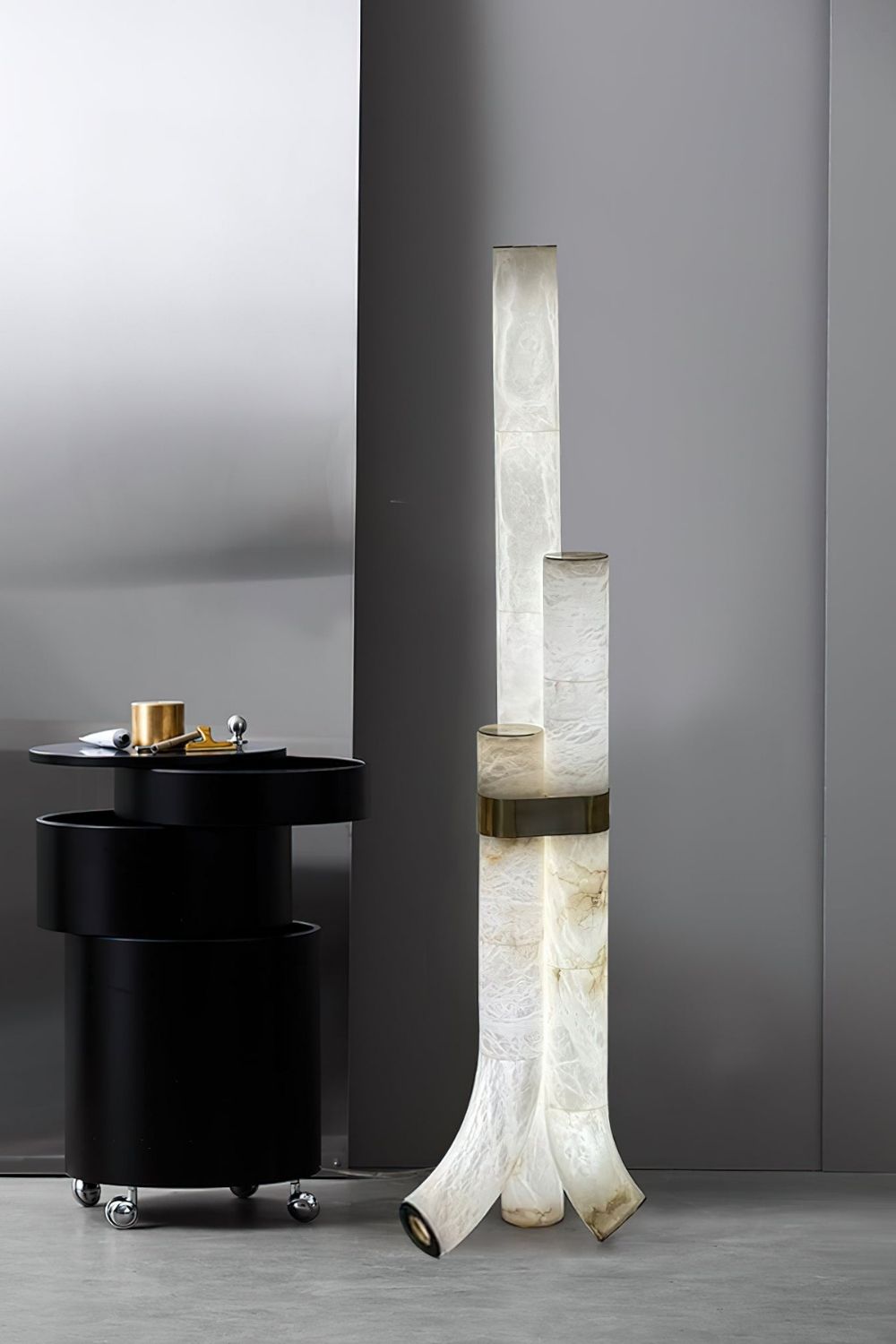 Piped Alabaster Floor Lamp - view 15 | everlamps