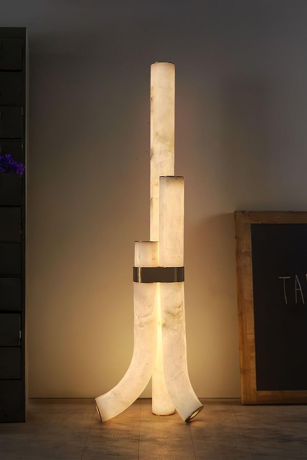 Piped Alabaster Floor Lamp - view 2 | everlamps