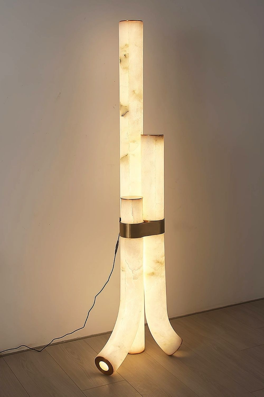 Piped Alabaster Floor Lamp - view 4 | everlamps