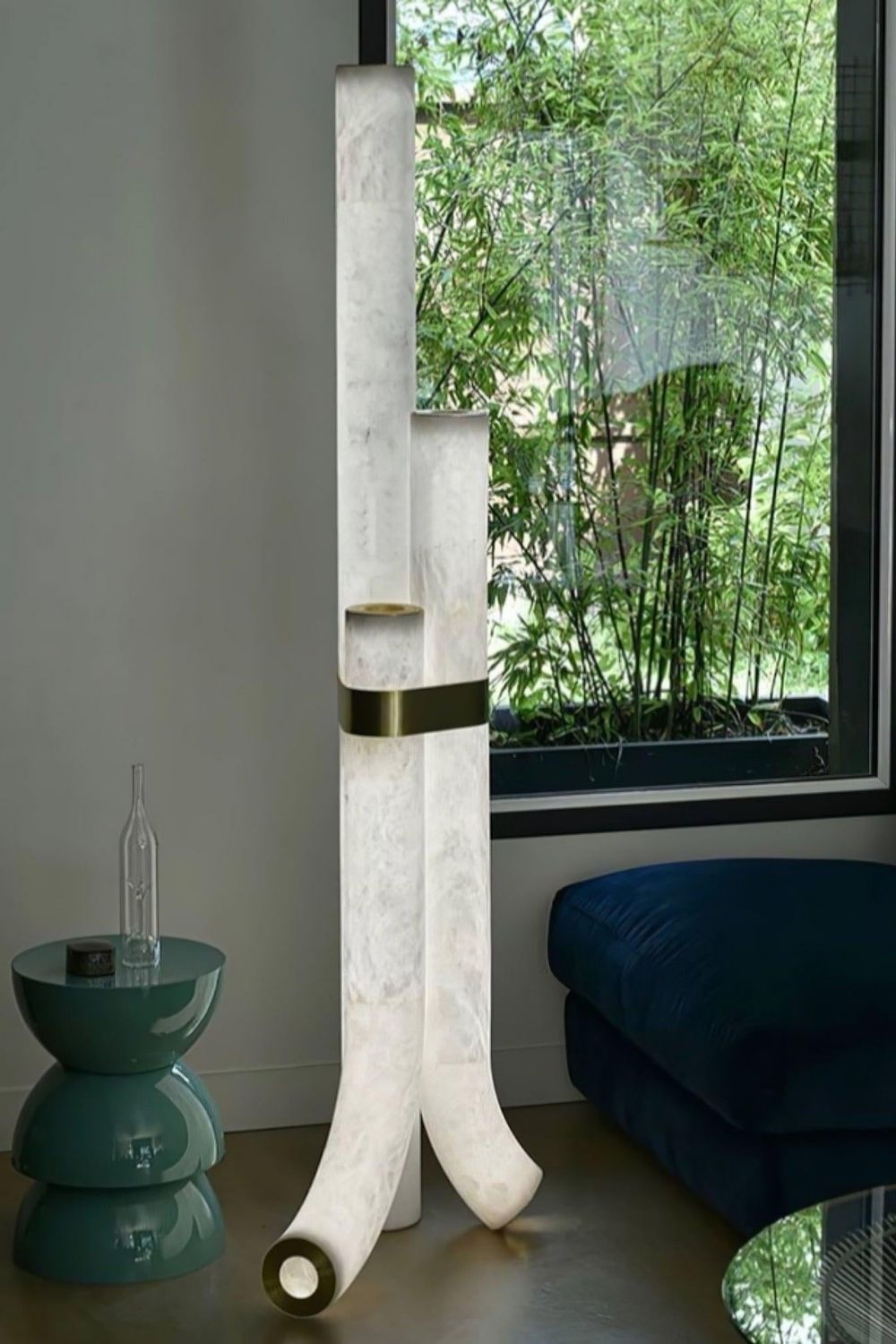 Piped Alabaster Floor Lamp - view 10 | everlamps