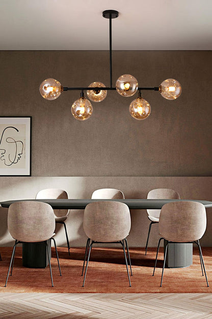 Primas Smoked Glass Linear Chandelier - view 5 | everlamps