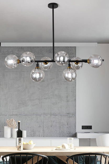 Primas Smoked Glass Linear Chandelier - view 4 | everlamps