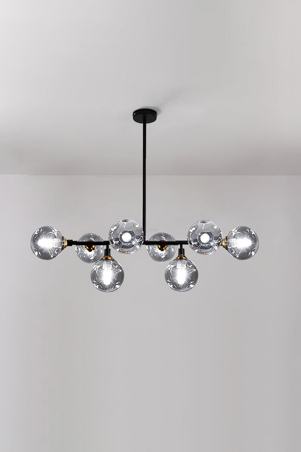 Primas Smoked Glass Linear Chandelier - view 9 | everlamps