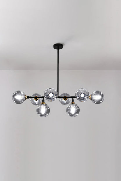 Primas Smoked Glass Linear Chandelier - view 9 | everlamps