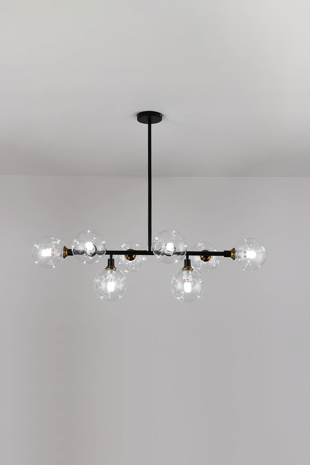Primas Smoked Glass Linear Chandelier - view 7 | everlamps