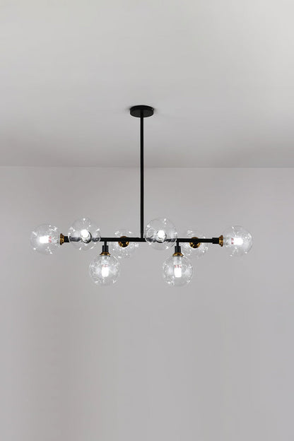 Primas Smoked Glass Linear Chandelier - view 7 | everlamps