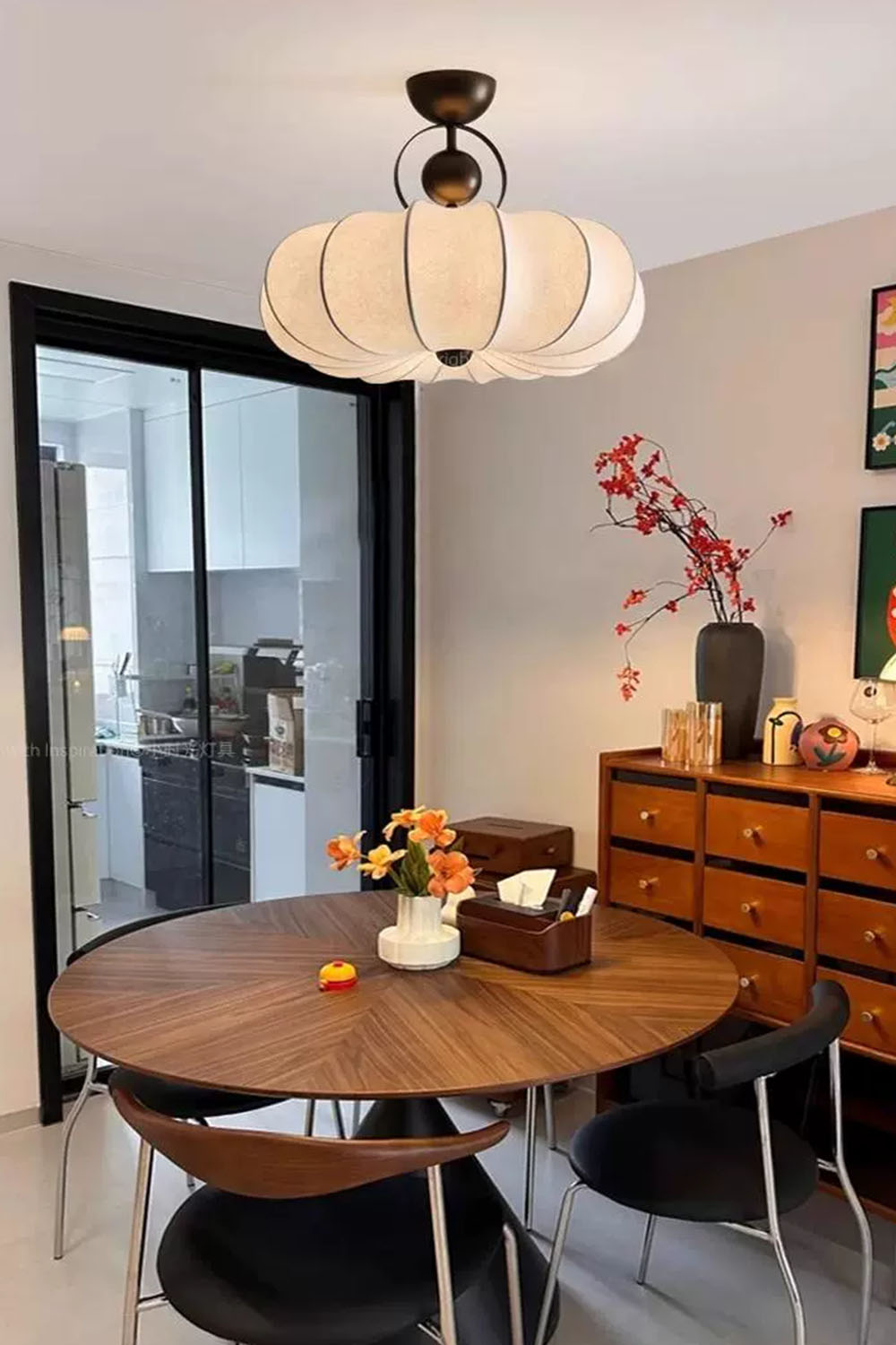 Pumpkin Silk Ceiling Lamp - view 11 | everlamps