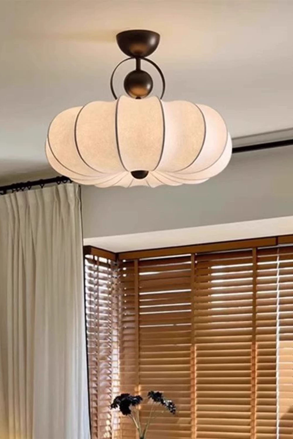 Pumpkin Silk Ceiling Lamp - view 6 | everlamps