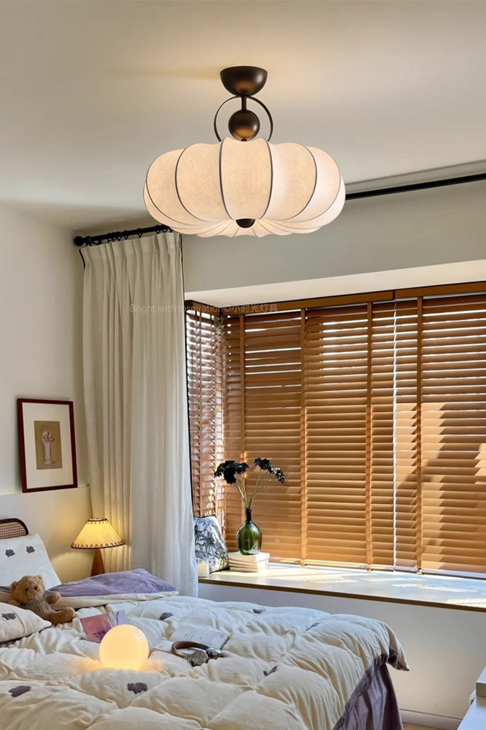 Pumpkin Silk Ceiling Lamp - view 15 | everlamps