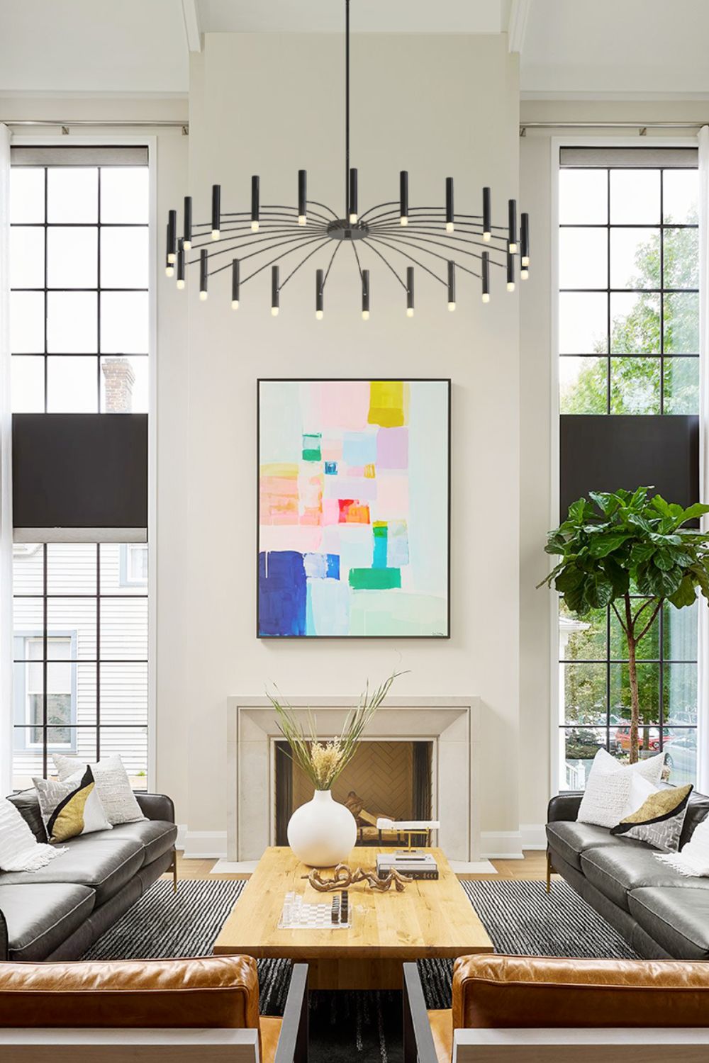 Radial Modern Chandelier - view 3 | everlamps
