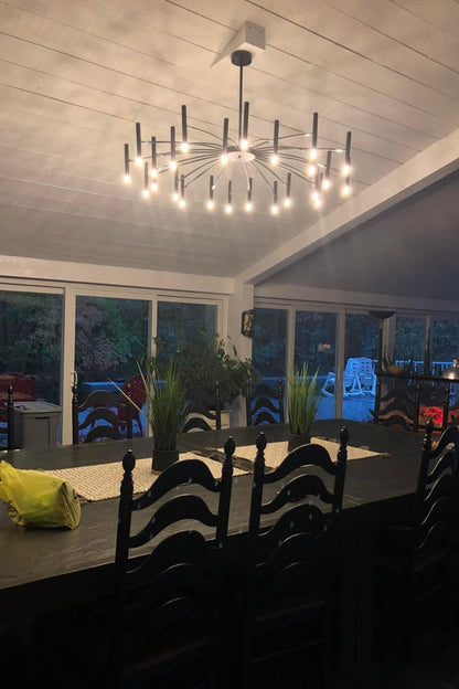 Radial Modern Chandelier - view 4 | everlamps