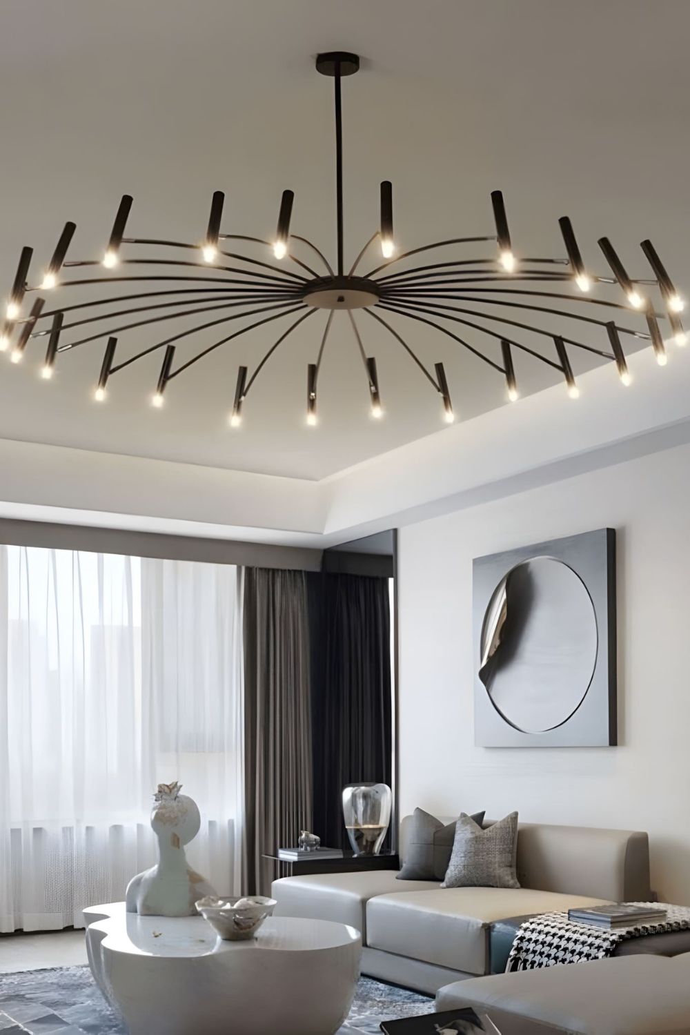 Radial Modern Chandelier - view 25 | everlamps