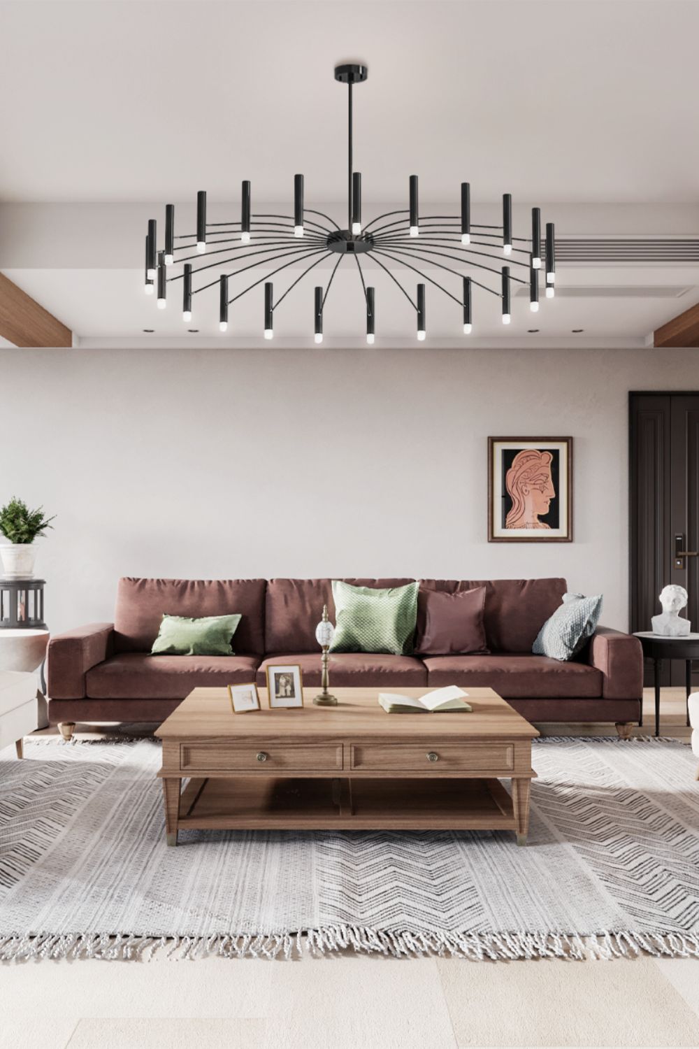 Radial Modern Chandelier - view 2 | everlamps