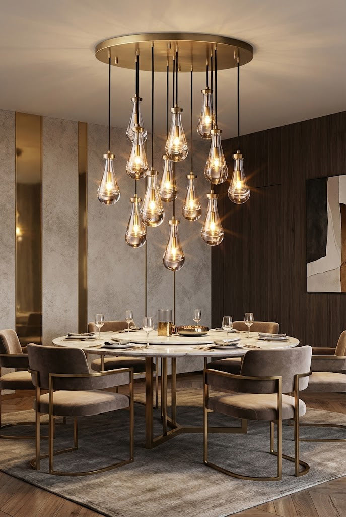 Raindrop Linear Chandelier - view 3 | everlamps
