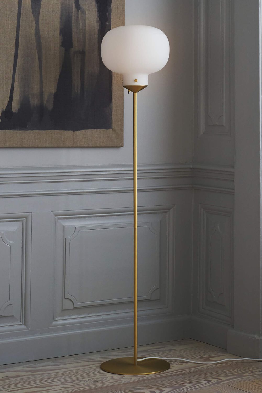 Raito Glass Globe Floor Lamp - view 2 | everlamps