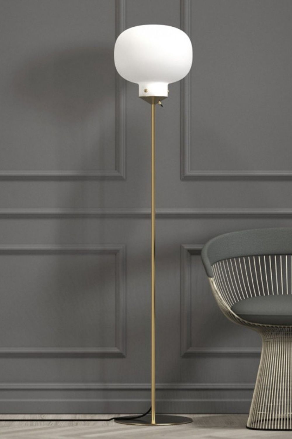 Raito Glass Globe Floor Lamp - view 5 | everlamps