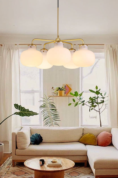 Raito Glass Globe Pendant Chandelier - view 3 | everlamps