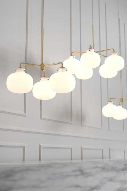 Raito Glass Globe Pendant Chandelier - view 22 | everlamps