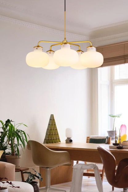 Raito Glass Globe Pendant Chandelier - view 4 | everlamps