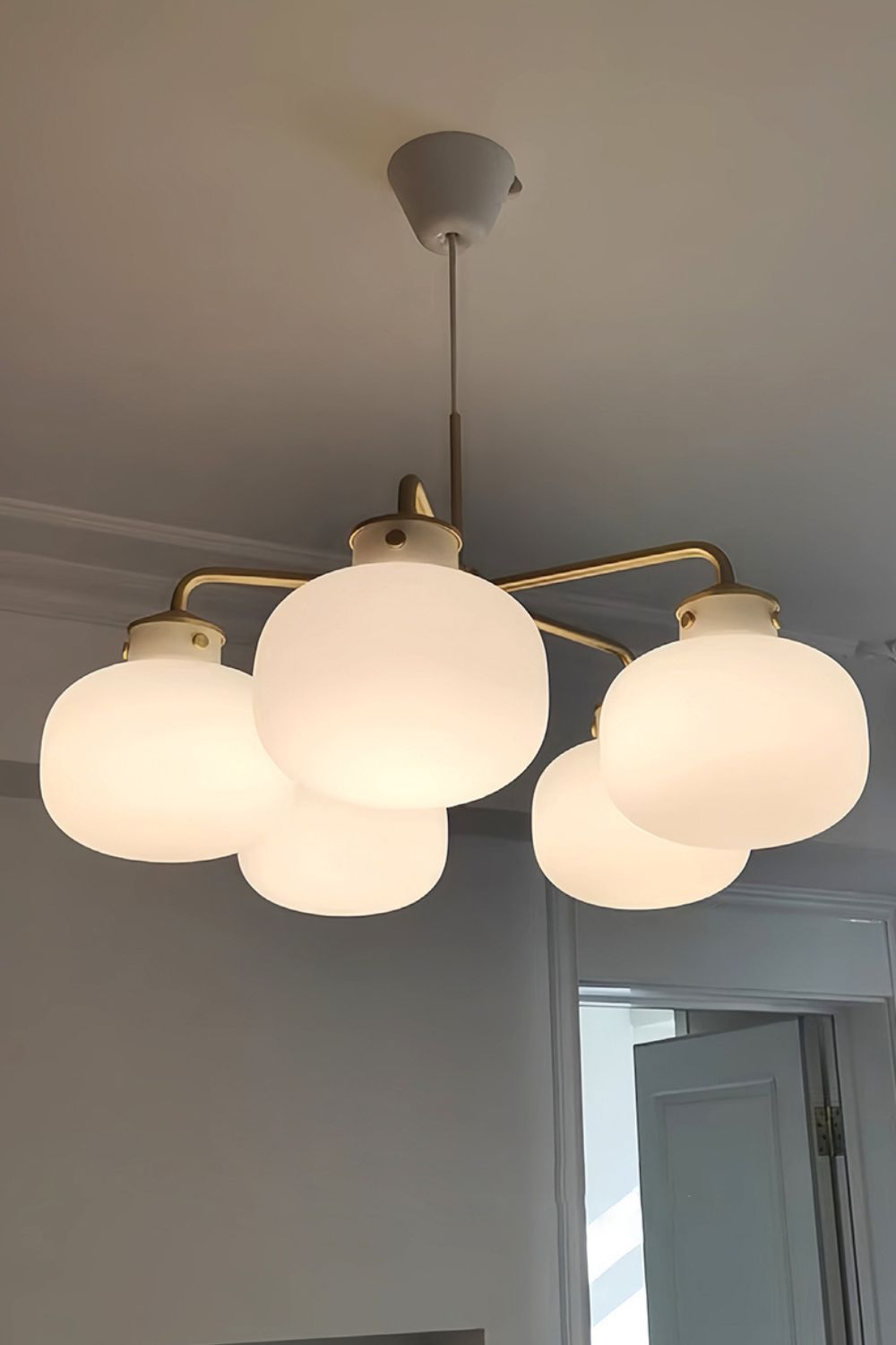 Raito Glass Globe Pendant Chandelier - view 16 | everlamps