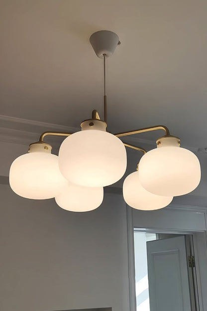 Raito Glass Globe Pendant Chandelier - view 16 | everlamps