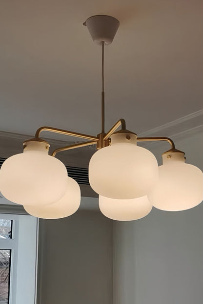 Raito Glass Globe Pendant Chandelier - view 17 | everlamps