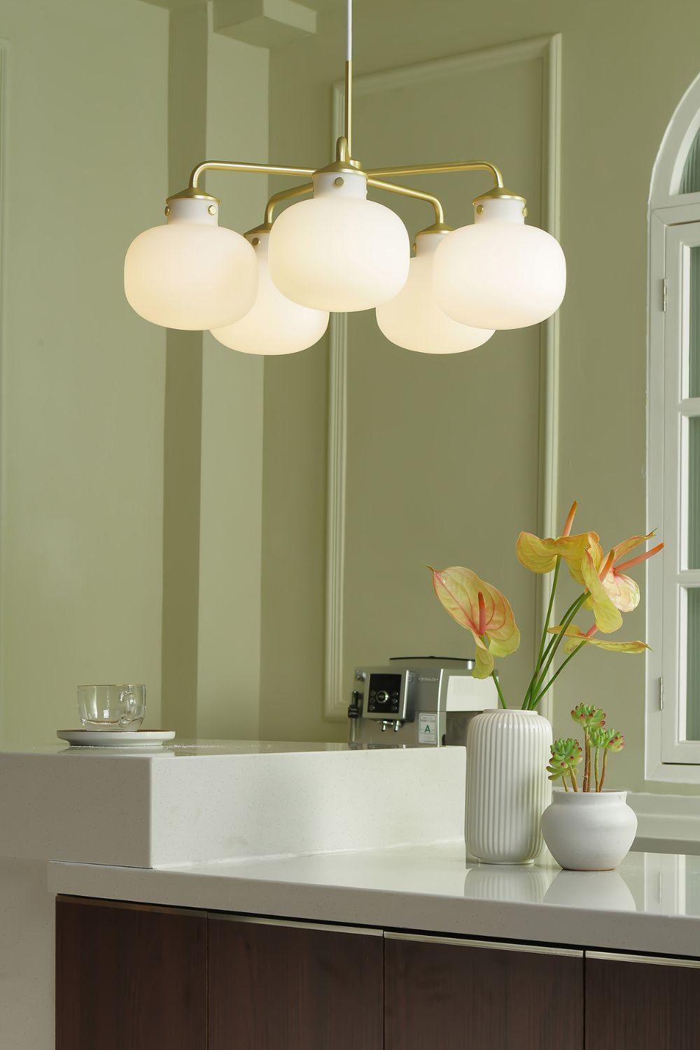 Raito Glass Globe Pendant Chandelier - view 6 | everlamps