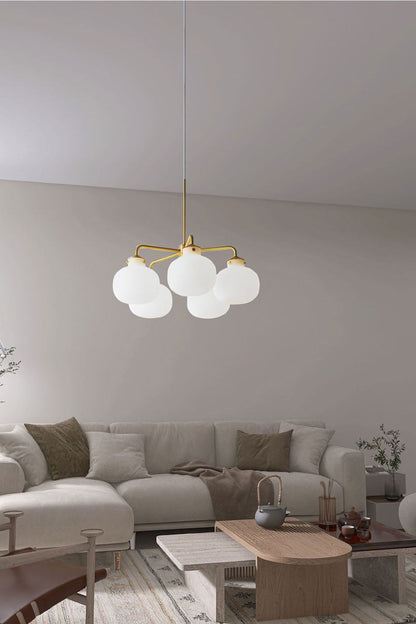 Raito Glass Globe Pendant Chandelier - view 15 | everlamps