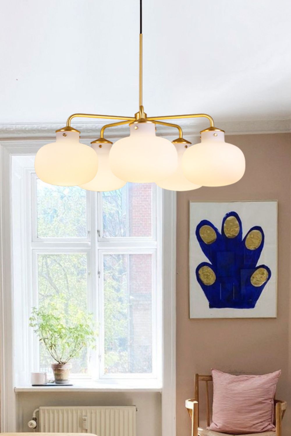 Raito Glass Globe Pendant Chandelier - view 18 | everlamps