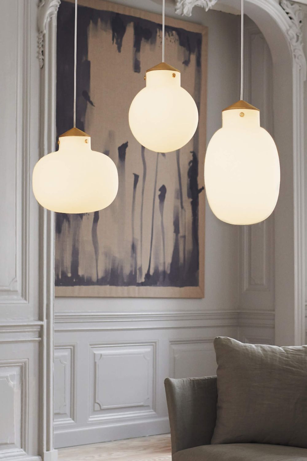 Raito Glass Globe Pendant Light - view 2 | everlamps