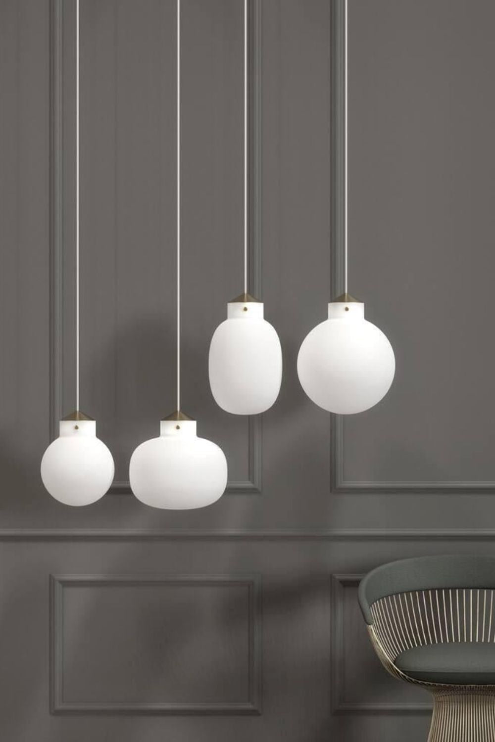 Raito Glass Globe Pendant Light - view 6 | everlamps