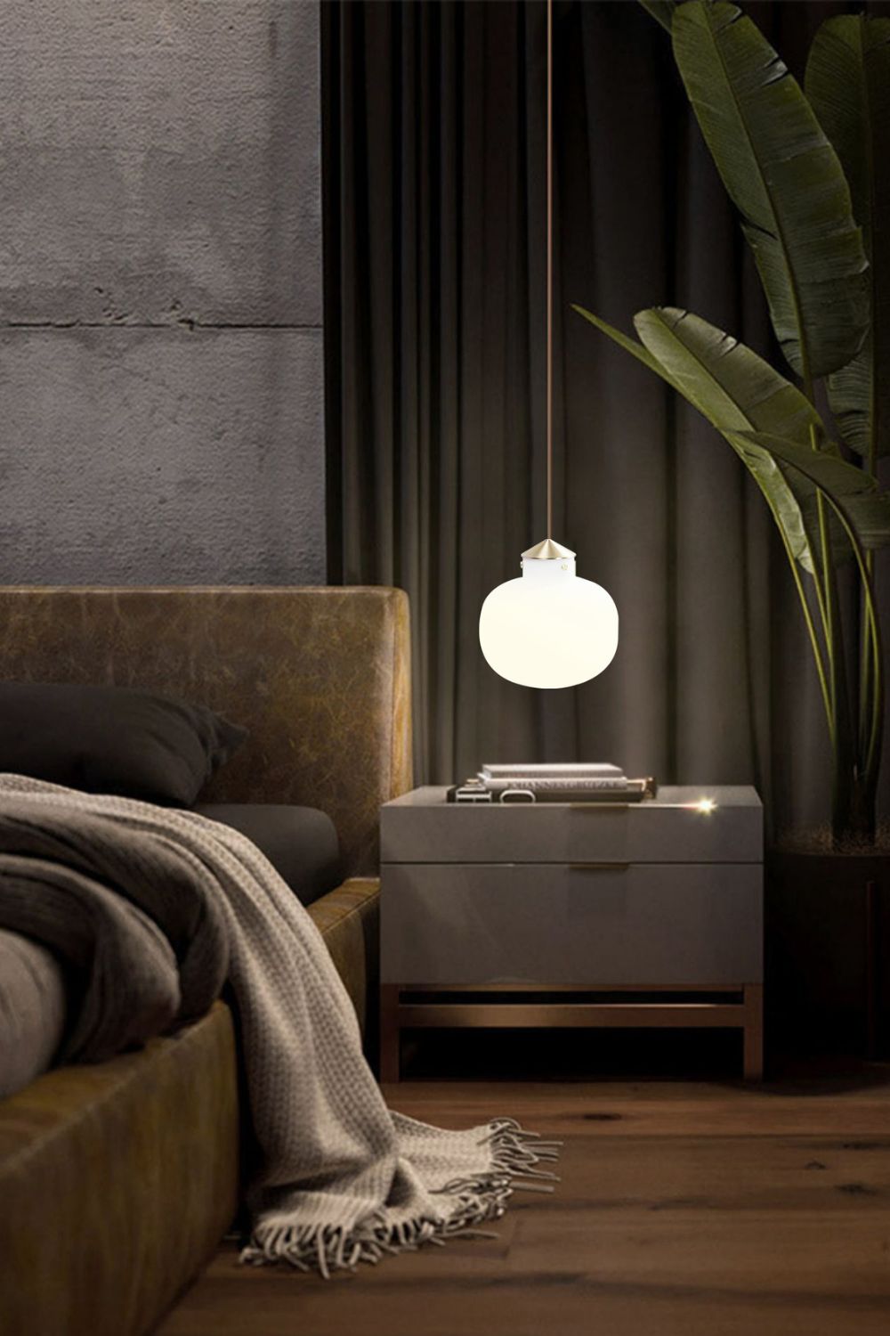 Raito Glass Globe Pendant Light - view 3 | everlamps
